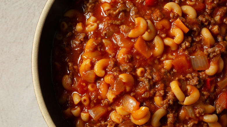 Tuna noodle casserole, Timballo, American goulash, Spaghetti Aquitania, Noodles Romanoff, Johnny Marzetti, Macaroni loaf