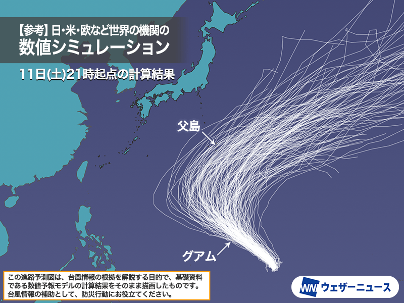 マリアナ諸島に接近 暴風雨が続くおそれ, 小笠原諸島への影響にも注意, 台風の暴風域に入る確率, 台風の発生が増え始める時期