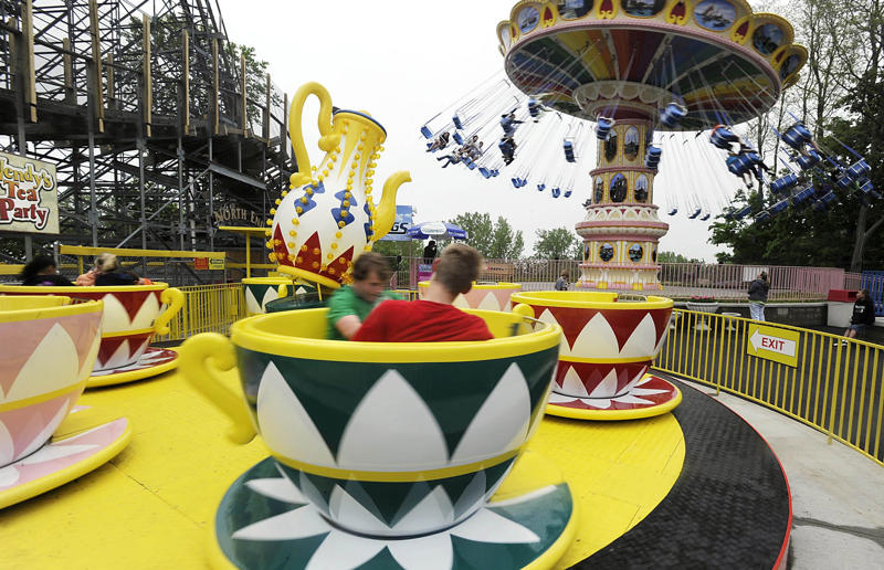 The Comet: 75 years old, Sky Fighters: 75 years old, Thunder River: 30 years old, Flying Swings: 15 years old, SS Wally: 15 years old, Wendy's Tea Party: 15 years old