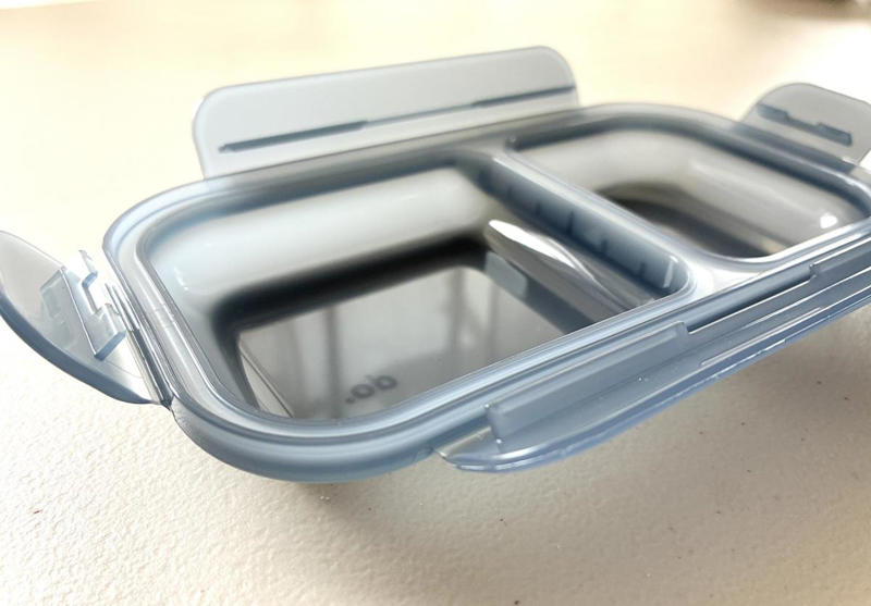 ずばり「盛付けしやすい」お弁当箱, 同じ600mlの弁当箱。比較してみたら…, 区切られたスペースもグッド, 食洗機、レンジ対応で実用性も完璧！