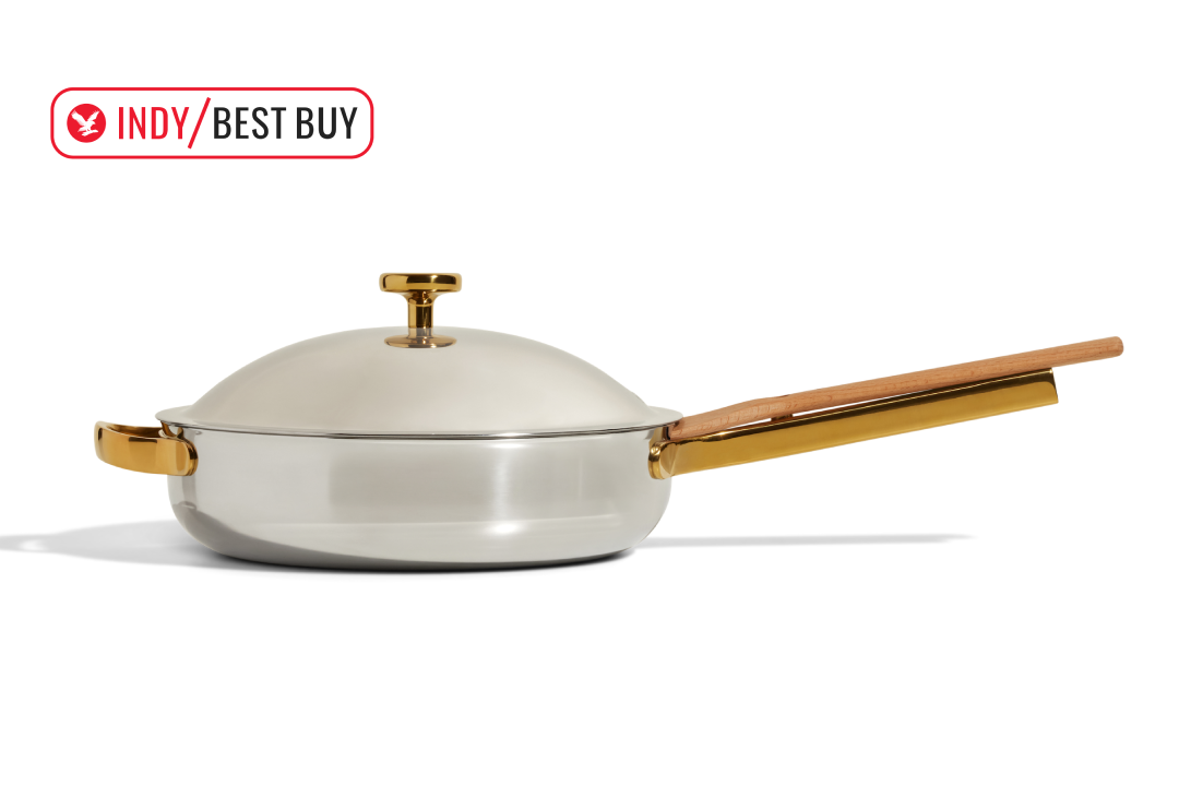 The best induction pans for 2026 are: , Our Place titanium always pan pro, Salter megastone 20cm frying pan, Circulon scratchdefense stainless steel frying pan, Le Creuset cast iron saucepan, Tefal ingenio emotion 22-piece pan set, stainless steel, Ninja ceramic pro three-piece saucepan set, HexClad 30cm hybrid wok, George Home hybrid stainless steel stockpot 28cm, Sherwood five-piece mixed pan set, Green Pan Barcelona pro grillpan 28cm, Your induction pan questions answered , What is the best induction pan?, How I tested induction pans , What pans work with induction?, Can you use induction pans on gas?, Why you can trust IndyBest reviews 