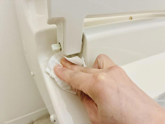 ①便器と便座の隙間, ②便器のフタ周り, ④温水洗浄便座のノズル周り, ⑤脱臭フィルター, ⑥便器と床の隙間