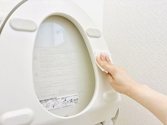 ①便器と便座の隙間, ②便器のフタ周り, ④温水洗浄便座のノズル周り, ⑤脱臭フィルター, ⑥便器と床の隙間