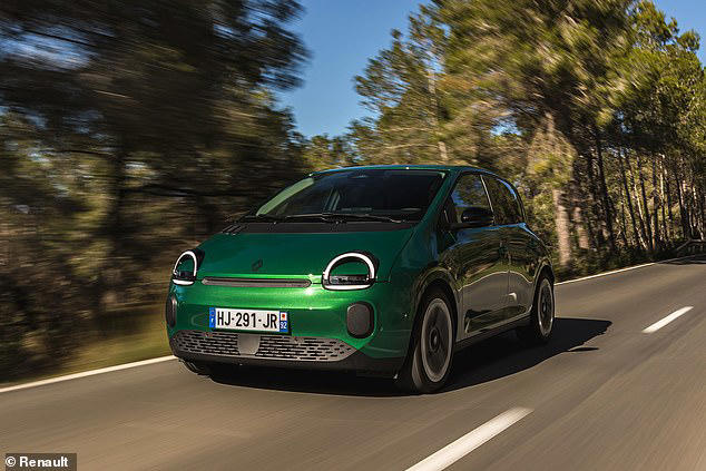 1. Cupra Raval, 2. Honda Super-N, 3. Volkswagen ID.Polo, 4. Renault Twingo, 5. Kia EV2