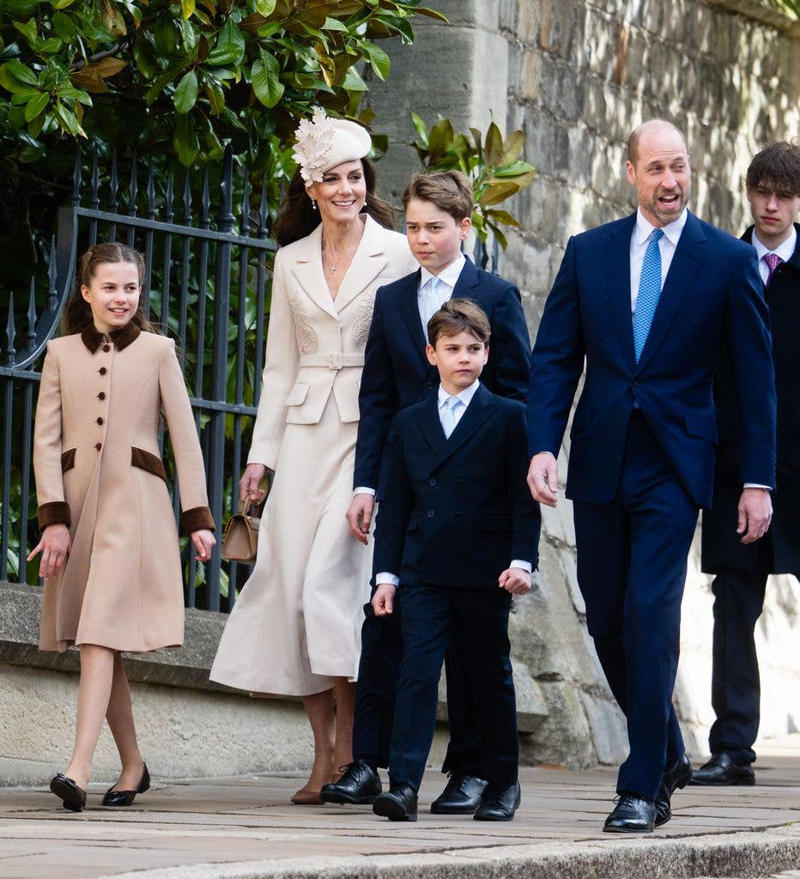 Princess Kate makes her Easter entrance in heavenly Self-Portrait dress - and tiniest handbag