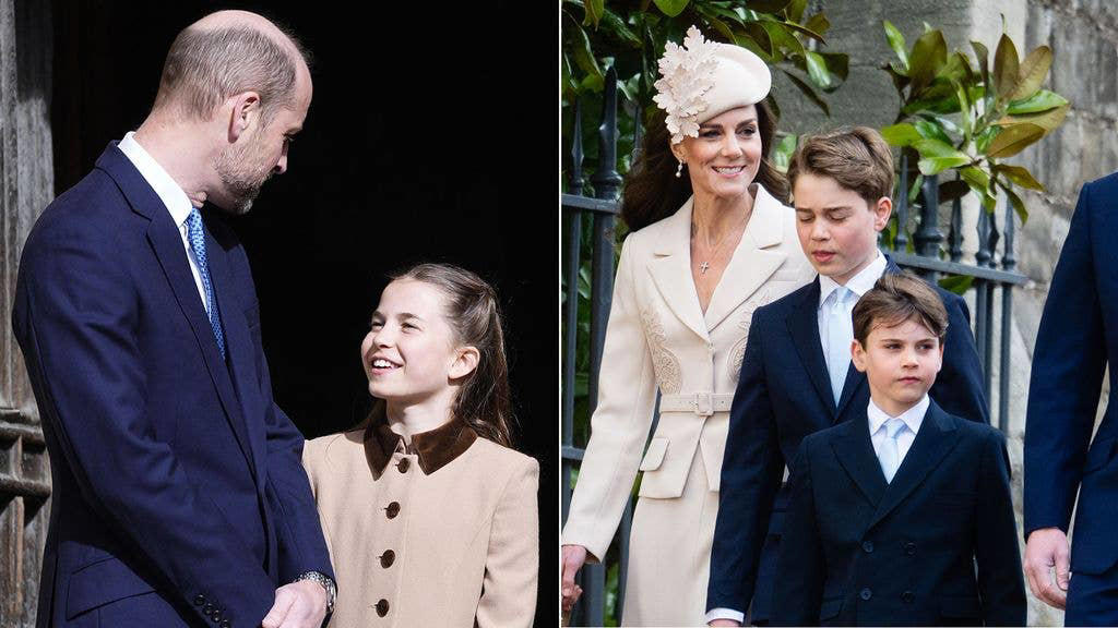 Princess Kate makes her Easter entrance in heavenly Self-Portrait dress - and tiniest handbag
