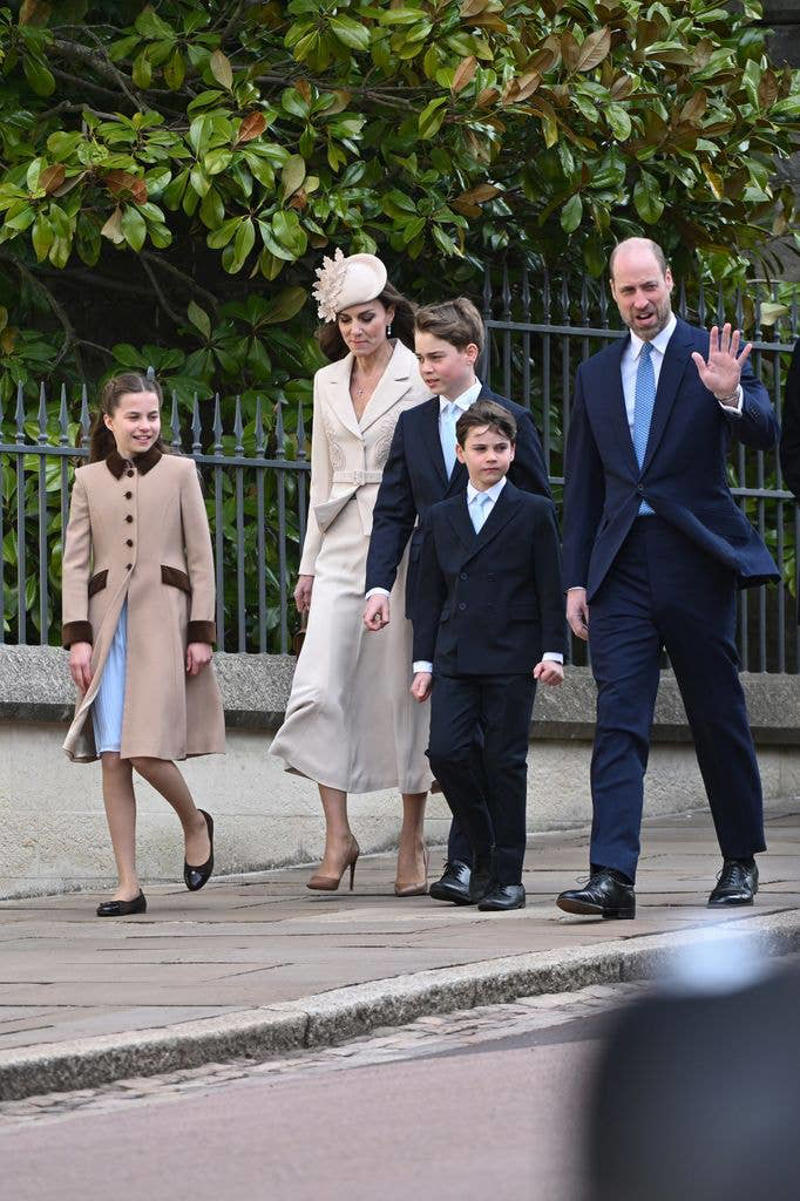 Princess Kate makes her Easter entrance in heavenly Self-Portrait dress - and tiniest handbag