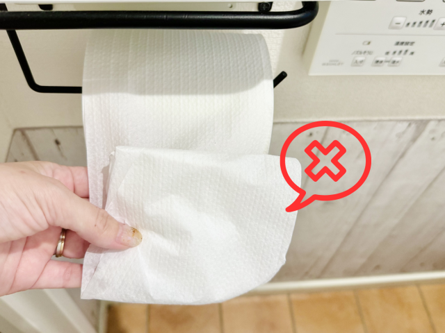 【NG1】アルコール除菌スプレーを使う, 【NG2】トイレットペーパーで乾拭きする, 【NG3】お掃除シートを一度に流す, 正しいお掃除でキレイをキープしよう