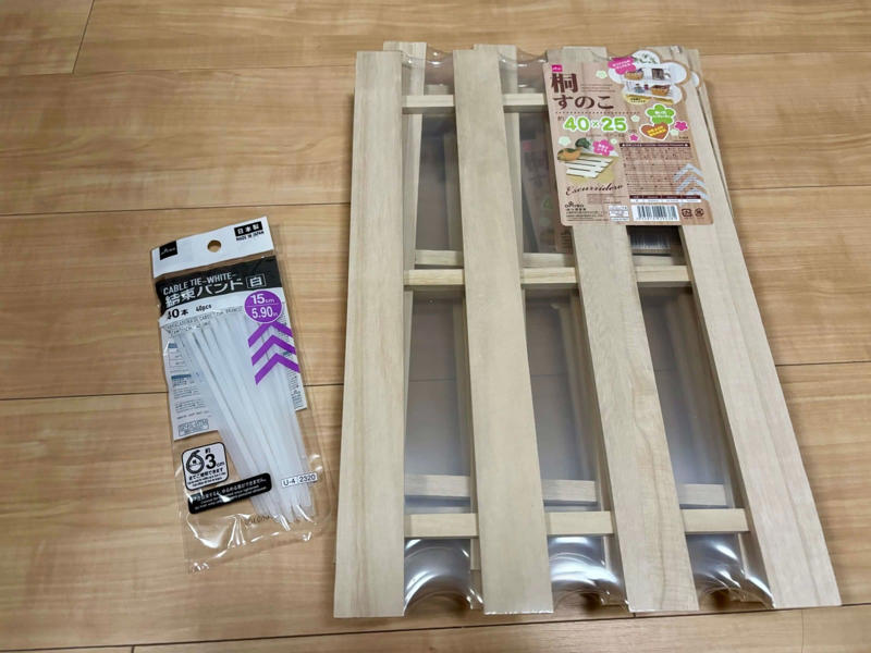 100均DIYは初心者にもおすすめ, 結束バンドで作るすのこ棚の作り方, 使用する際の注意点, すのこで簡単収納DIY
