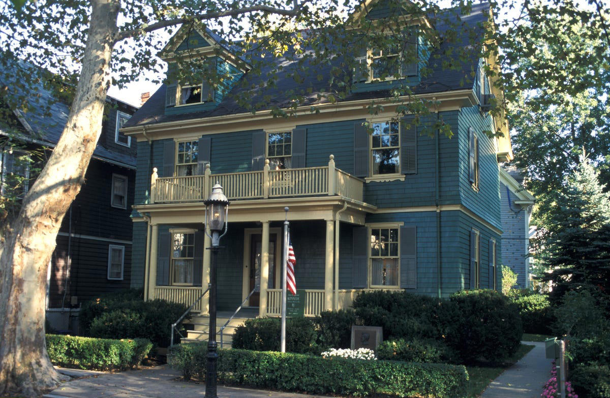 Hyannis Port, MA, Brookline, MA, A Second Brookline, MA Home, Riverdale, NY, Bronxville, NY, Dorchester House, Washington, D.C., Beacon Hill, MA, First Georgetown, Washington, D.C. Home, 3321 Dent Place NW, Washington, D.C., Hickory Hill, VA, 1811 Marbury House, Washington, D.C., Glen Ora, Middleburg, VA, Wexford Ranch, Middleburg, VA, Carlyle Penthouse, NYC