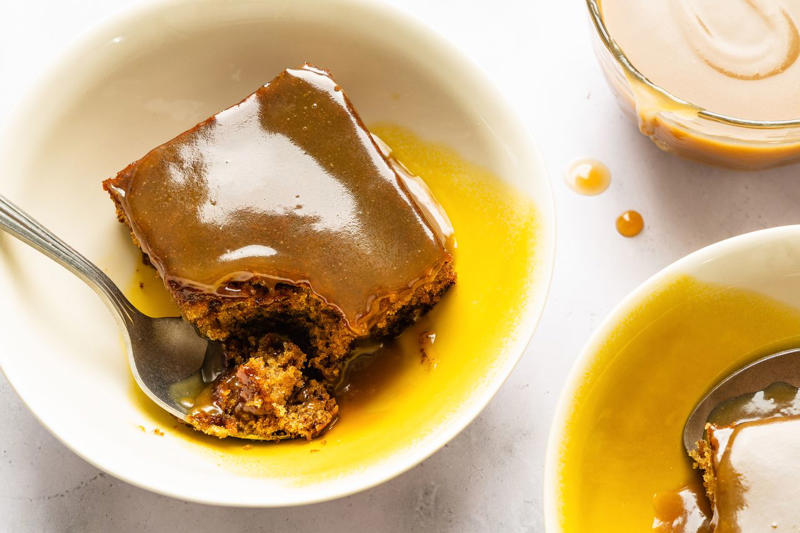 Never-Fail Chocolate Cake, Pear Pudding Cake, Whole Orange Cake, Sticky Toffee Pudding, Slow Cooker Pumpkin Dump Cake, Pouding Chômeur (Poor Man’s Pudding), Kentucky Butter Cake, Easy Lemon Snack Cake, Wine Cake, Mom's Kahlua Cake