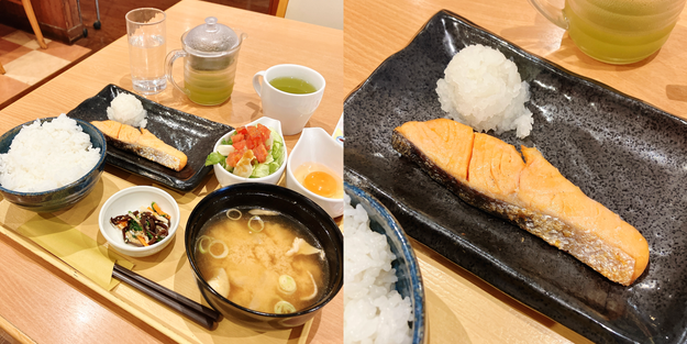 ココスでは、869円の「和食定食」を販売中です。, 自分好みの定食にアレンジできます。, 銀鮭は、脂がのっていて濃厚な味わい。, 豚汁は白米が進む味！, 卵かけごはんも楽しめちゃいます。, 季節の小鉢やサラダもついてきて、満足度が高いです。, 朝はお得にドリンクバーが楽しめるのも魅力です。, 和食メニューも、期待を上回るおいしさでした！, モーニングといえば、ロイヤルホストの「ロイヤルホストモーニング ～コーンのポタージュ・サラダ付～」もおすすめ！
