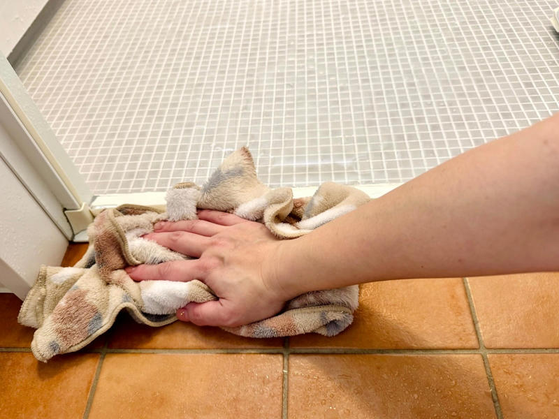 傷みやすいアルミ素材のドアレールは「洗剤選び」に注意, 中性洗剤とハケでピカピカに, 落ちにくい汚れは隙間ブラシで, ひと手間であと片付けがラクに