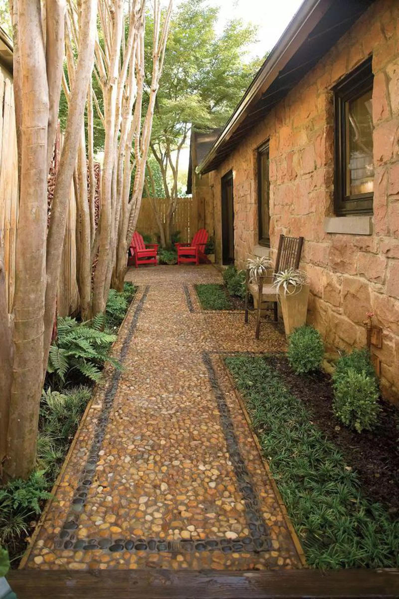 Rustic Campfire Elegance, Combine Purpose, Enhance Summer Blues, Renovate a Deck, Make a Homey Splash, Full Outdoor Dining, Bring the PGA to You, Build-In Your Seating, Transform Greenhouse Sitting, Create a Courtyard, Install a Fountain, Pave the Way, Design a Home While At Home, Elevate Your Pool, Decorate a Pergola, Entrance the Side, Sit Amongst the Trees, Edge Your Flowerbed, Place Seating in the Garden, Install Serenity