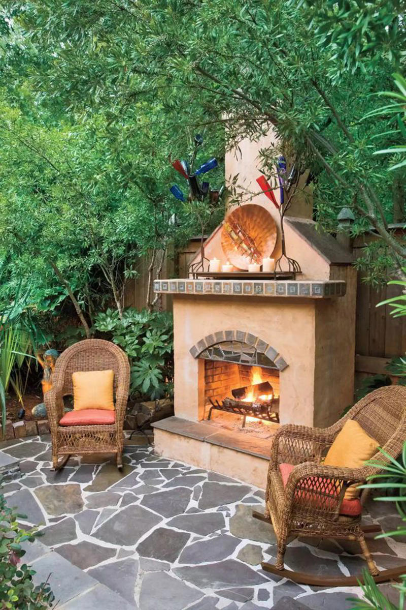 Rustic Campfire Elegance, Combine Purpose, Enhance Summer Blues, Renovate a Deck, Make a Homey Splash, Full Outdoor Dining, Bring the PGA to You, Build-In Your Seating, Transform Greenhouse Sitting, Create a Courtyard, Install a Fountain, Pave the Way, Design a Home While At Home, Elevate Your Pool, Decorate a Pergola, Entrance the Side, Sit Amongst the Trees, Edge Your Flowerbed, Place Seating in the Garden, Install Serenity
