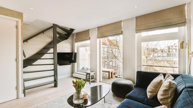 Curtains, Venetian blinds, Roman shades, Shutters, Sliding panels, Roller shades, Window film, Bamboo blinds