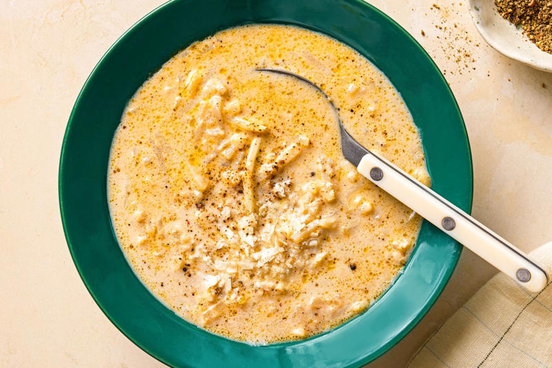 Quick Cacio e Pepe Potato Soup, Sheet Pan Pierogi With Sausage, Broccoli Cheddar Soup Toasts, 4-Ingredient Broccoli Gnocchi, Chicken Sausage and Pasta Skillet, Spicy Tuna Rice Bowl, Easy Mushroom Noodle Soup, Dump-and-Stir White Chicken Chili, Mushroom Stroganoff, 20-Minute Chicken Enchilada Chili, Caramelized Cabbage Spaghetti, Shrimp Pesto Pasta, Cheesy Hamburger Pasta Skillet, Taco Salad, Easy Beef Krapow (Thai Basil Beef), Sausage White Bean Soup, Lemon Orzotto with Spinach and Peas, Turkey Taco Bowls, Chorizo Sloppy Joes, Cheesy Baked Tacos