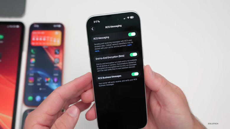 RCS end-to-end encryption, Apple Maps suggested places, Apple ecosystem features for third-party Bluetooth devices (EU only), Automatic Magic Accessory pairing