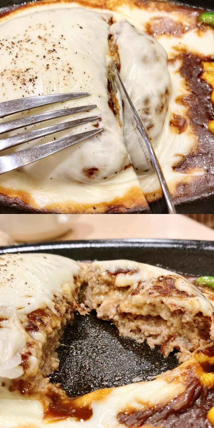 ラウールさんもハマった、ガストの「人気メニュー」を食べてみました！, ランチタイムがお得です！, ふっくらとしたハンバーグに、チーズがたっぷりとかかっています！, ひと口食べると、濃厚なチーズの風味が口いっぱいに広がります。, 付け合わせのコーンと枝豆は、甘みと食感がクセになります。, おかわり自由なスープの存在もうれしいです。, ガストに行くたびに、このメニューばかり頼んでしまいそう。
