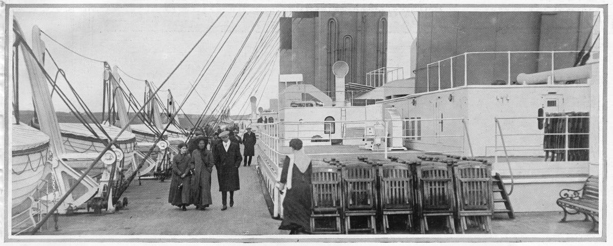 First-Class Bedroom, Luxury Cabin Sitting Room, Second-Class Sleeping Cabin, Another Second-Class Cabin, Grand First-Class Staircase, The Stairways, Elevators, Smoking Lounge, Main Dining Saloon , First-Class Food, Veranda Café, Parisian Café, First-Class Lounge, Third-Class Dining Saloon, Deck A Entrance , Promenade Sitting Area, Gymnasium, Swimming Pool, Gymnasium, Reading and Writing Room, Reading and Writing Room, First-Class Lounge, First-Class Lounge, Drawing Room, Outdoor Sitting Area, The Stern, The Funnels, Captain Smith, Wireless Operator 