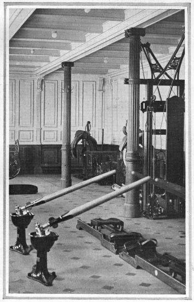 First-Class Bedroom, Luxury Cabin Sitting Room, Second-Class Sleeping Cabin, Another Second-Class Cabin, Grand First-Class Staircase, The Stairways, Elevators, Smoking Lounge, Main Dining Saloon , First-Class Food, Veranda Café, Parisian Café, First-Class Lounge, Third-Class Dining Saloon, Deck A Entrance , Promenade Sitting Area, Gymnasium, Swimming Pool, Gymnasium, Reading and Writing Room, Reading and Writing Room, First-Class Lounge, First-Class Lounge, Drawing Room, Outdoor Sitting Area, The Stern, The Funnels, Captain Smith, Wireless Operator 