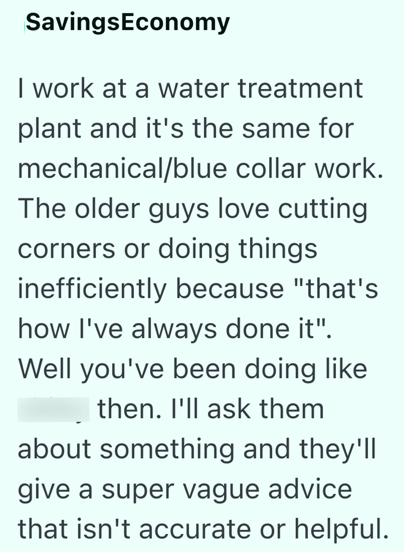 This worker found that their coworkers are too stuck in their ways (Image 13 of 19) Image 1 of 19, Image 3 of 19, Image 4 of 19, Image 5 of 19, Image 6 of 19, Image 7 of 19, Image 8 of 19, Image 9 of 19, Image 10 of 19, Image 12 of 19, Image 14 of 19, Image 15 of 19, Image 16 of 19, Image 17 of 19, Image 18 of 19, Good point! (Image 19 of 19)