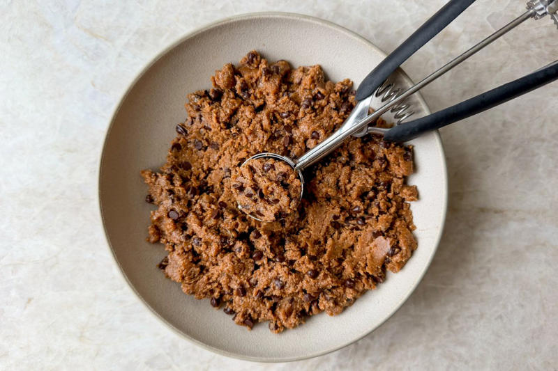 Making My Chocolate Chip Cookie Dough Energy Bites, Easy Swaps, Let’s Talk Macros, How To Make My 5-Ingredient Chocolate Chip Cookie Dough Energy Bites, More High-Protein Snacks