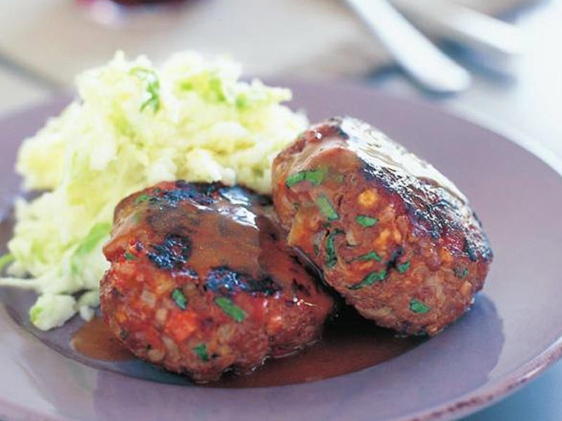 Salmon rissoles , Beef rissoles and mash , Sweet potato and tuna rissoles with spicy hummus , Hoisin pork rissoles with asian coleslaw , Beef and bacon rissoles with gravy and cabbage mash , Beef rissoles , Old-fashioned rissoles with gravy , Beef rissoles with beetroot salad , Chicken, tomato and feta rissoles , Rissole, bacon and tomato casserole , Rissoles with grilled onions , Mini beef rissoles , Love rissoles? You may like …, Serving ideas