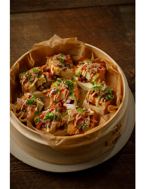 たらこクリームパスタ, 厚揚げのたこ焼き風 , チーズフォンデュ , 厚切り豚のルーロー蒸し , ノンオイルのヤンニョムチキン 