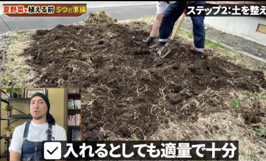 夏野菜を植える前の５つの準備, まずは用具をそろえよう, STEP1 植える場所を先に決める, STEP3 畝を作って水はけを確保する, STEP4 支柱・マルチを先に用意する, ステップ5 株間と並び方を決める, 【まとめ】夏野菜は植える前の準備で差がつく！