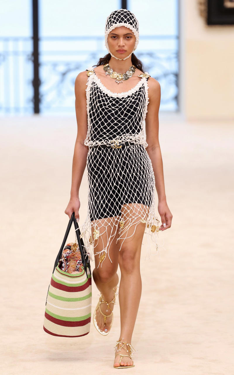 A model walks the runway during the Chanel Cruise 2026/27 on April 28, 2026 in Biarritz, France.