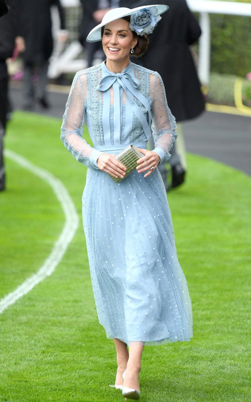 Princess of Wales, Marrying in McQueen, April 2011, The new Duchess in Zara, April 2011, Cowgirl in Canada, July 2011, Alexander McQueen in Los Angeles, July 2011, Hockey in skinny jeans, March 2012, Orchid Jenny Packham dress in Singapore, September 2012, Hockey in McQueen tartan, November 2012, Pretty in (McQueen) pink for Trooping the Colour, June 2013, Leaving hospital with Prince George in Jenny Packham, July 2013, Roland Mouret for Mandela film premiere, December 2013, High street at Ayers Rocks, April 2014, Roksanda in Australia, April 2014, Michael Kors to leave Australia, April 2014, Beulah for a service of commemoration, March 2015, Alexander McQueen for Princess Charlotte’s christening, July 2015, Jenny Packham for China state dinner, October 2015, Hiking in Penelope Chilvers in Bhutan, April 2016, Naeem Khan at the Taj Mahal, April 2016, Jenny Packham in Norfolk, June 2016, Preen in Canada, September 2016, Chanel in Paris, March 2017, Prada for the 20th anniversary of Princess Diana’s death, August 2017, Miu Miu on Christmas Day, December 2017, Erdem at the V&amp;A, October 2018, Alexander McQueen for the Netherlands state dinner, October 2018, Gucci for children’s centre visit, March 2019, Elie Saab at Royal Ascot, June 2019, Diplomatic dressing with William in Pakistan, October 2019, Vintage Oscar de la Renta in Dublin, March 2020, The late Queen’s jewellery at Prince Philip’s funeral, April 2021, Holland Cooper in Scotland, May 2021, Jenny Packham for the premiere of No Time to Die, September 2021, The Vampire’s Wife in Belize, March 2022, Emilia Wickstead at Elizabeth II’s Platinum Jubilee Thanksgiving service, June 2022, Sailing in Holland Cooper shorts, July 2022, A rented dress for the Earthshot Prize, December 2022, Alexander McQueen and Zara at the Baftas, February 2023, Alexander McQueen for the Coronation of King Charles III, May 2023, Order of the Garter in Alessandra Rich and Philip Treacy, June 2023, Andrew Gn for Trooping the Colour, June 2023, Safiyaa at Wimbledon, July 2024, Veronica Beard in cancer recovery video, September 2024, Alexander McQueen for the ‘Together at Christmas’ carol service, December 2024, Dior for the French state visit, July 2025, Phillipa Lepley for US state dinner, September 2025, Suzannah for the installation of the Archbishop of Canterbury, March 2026