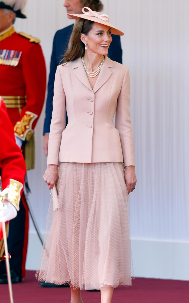 Princess of Wales, Marrying in McQueen, April 2011, The new Duchess in Zara, April 2011, Cowgirl in Canada, July 2011, Alexander McQueen in Los Angeles, July 2011, Hockey in skinny jeans, March 2012, Orchid Jenny Packham dress in Singapore, September 2012, Hockey in McQueen tartan, November 2012, Pretty in (McQueen) pink for Trooping the Colour, June 2013, Leaving hospital with Prince George in Jenny Packham, July 2013, Roland Mouret for Mandela film premiere, December 2013, High street at Ayers Rocks, April 2014, Roksanda in Australia, April 2014, Michael Kors to leave Australia, April 2014, Beulah for a service of commemoration, March 2015, Alexander McQueen for Princess Charlotte’s christening, July 2015, Jenny Packham for China state dinner, October 2015, Hiking in Penelope Chilvers in Bhutan, April 2016, Naeem Khan at the Taj Mahal, April 2016, Jenny Packham in Norfolk, June 2016, Preen in Canada, September 2016, Chanel in Paris, March 2017, Prada for the 20th anniversary of Princess Diana’s death, August 2017, Miu Miu on Christmas Day, December 2017, Erdem at the V&amp;A, October 2018, Alexander McQueen for the Netherlands state dinner, October 2018, Gucci for children’s centre visit, March 2019, Elie Saab at Royal Ascot, June 2019, Diplomatic dressing with William in Pakistan, October 2019, Vintage Oscar de la Renta in Dublin, March 2020, The late Queen’s jewellery at Prince Philip’s funeral, April 2021, Holland Cooper in Scotland, May 2021, Jenny Packham for the premiere of No Time to Die, September 2021, The Vampire’s Wife in Belize, March 2022, Emilia Wickstead at Elizabeth II’s Platinum Jubilee Thanksgiving service, June 2022, Sailing in Holland Cooper shorts, July 2022, A rented dress for the Earthshot Prize, December 2022, Alexander McQueen and Zara at the Baftas, February 2023, Alexander McQueen for the Coronation of King Charles III, May 2023, Order of the Garter in Alessandra Rich and Philip Treacy, June 2023, Andrew Gn for Trooping the Colour, June 2023, Safiyaa at Wimbledon, July 2024, Veronica Beard in cancer recovery video, September 2024, Alexander McQueen for the ‘Together at Christmas’ carol service, December 2024, Dior for the French state visit, July 2025, Phillipa Lepley for US state dinner, September 2025, Suzannah for the installation of the Archbishop of Canterbury, March 2026