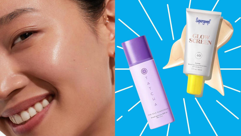 Supergoop's bestselling glow-inducing base, A perfect-coverage CC cream that makes skin look flawless, A skin-perfecting "no makeup" cream that one HuffPoster called "a miracle product", A cult-favorite tinted serum with SPF and skin-loving ingredients, A weightless Japanese sunscreen that smooths skin texture, A tinted BB cream with a refreshing powdery finish, Related...