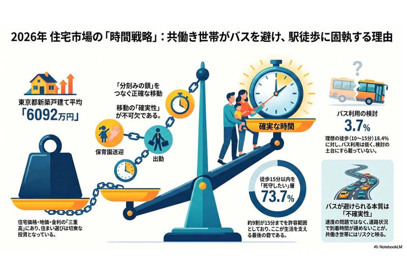 徒歩15分という防衛線, 分解不能な移動時間のリスク, 合理の連鎖が生む選択肢の消失, 徒歩圏外に広がる未接続需要, 交通階層の崩壊と移動の再編