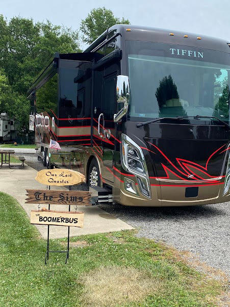 Costs for a campsite stay can vary, Trying out RV life, The lifestyle requires being open to learning new things, Their dog also adapted to the new lifestyle, The biggest downside is being away from people they care about