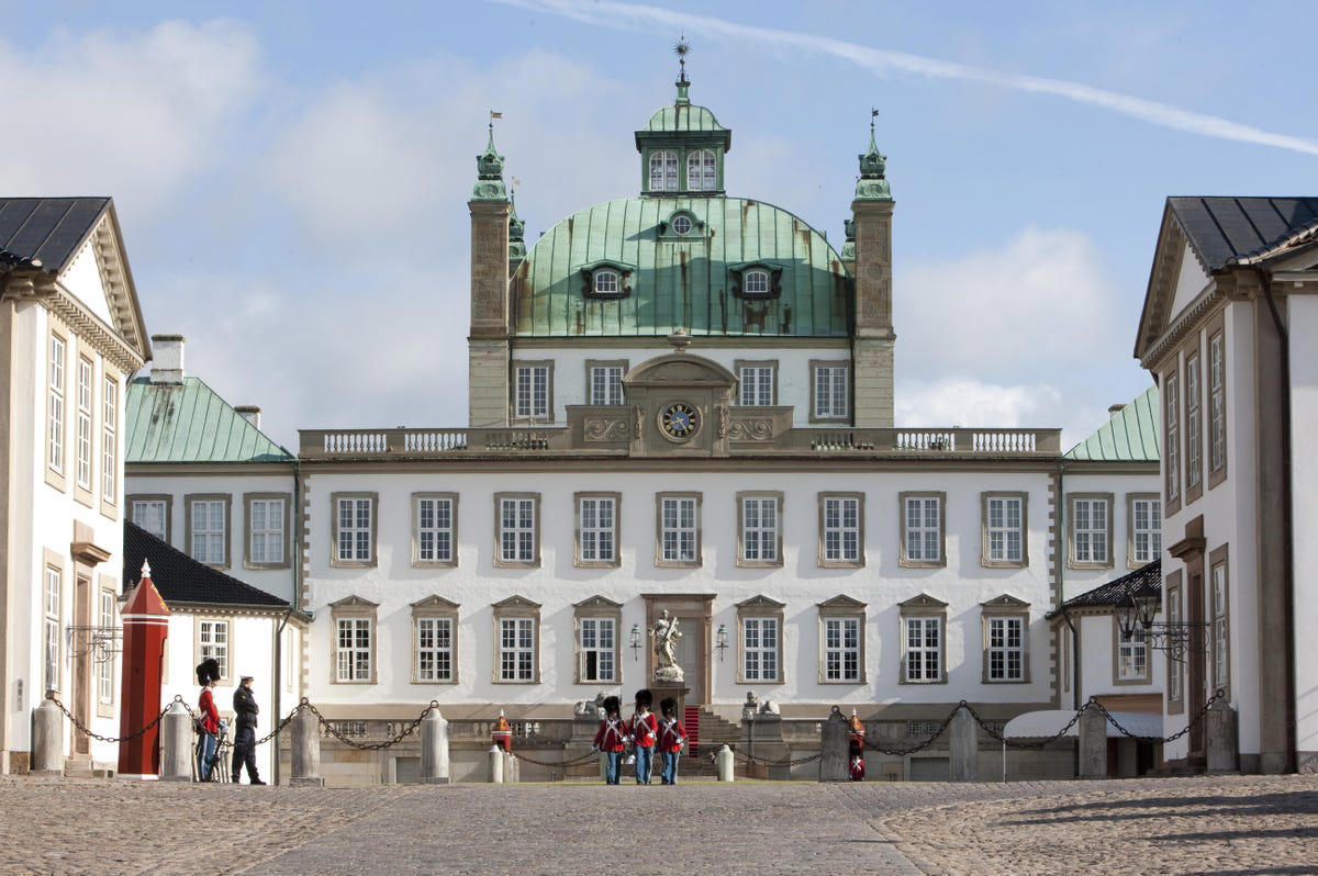 Amalienborg, Christiansborg Palace, Fredensborg Palace, Marselisborg Palace, Gråsten Palace, The Hermitage, Sorgenfri Palace, Château de Cayx, HDMY Dannebrog (A540)