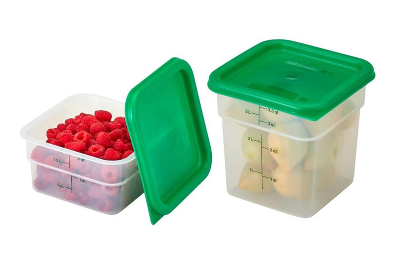 Freshware Food Storage Deli Containers With Lids, Cambro 2-Pack Food Storage Containers With Lids, Rubbermaid Brilliance Pantry Food Storage Containers, Set of 4, ComSaf Dry Storage Containers, Set of 3, Tupperware Heritage Collection 36-Piece Food Storage Container Set