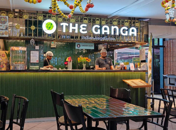 1. Betel Leaf, 2. Erode Amman Mess, 3. Bombay Talkies, 4. Annalakshmi Vegetarian Restaurant, 5. The Ganga Cafe