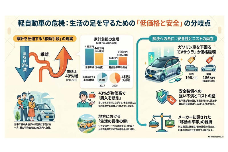 軽自動車保有の高止まり, 生活圏を支える軽の利用構造, 軽市場を支えるN-BOXの存在感, サクラ値下げと価格競争の前進, 軽市場の転換局面