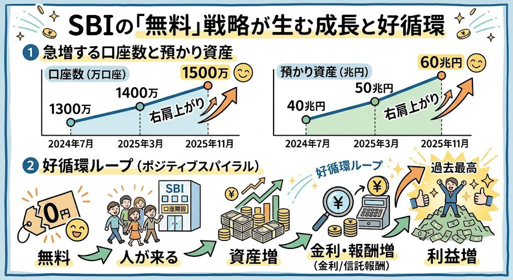 この記事で学べること, 「日本で手数料ゼロは無理がある」, 野村證券の「伝説の証券マン」, なぜ「よそ者」が証券業界に参入できたのか, 「3年以内に全手数料を無料化する」, 手数料ゼロの収益構造を分解する, 楽天証券が「同日発表」に追い込まれた日, 「無料」の爆発力を数字で見る, Spotifyとも、スマホゲームとも違う, 手数料ゼロの「代償」, まとめ：「無料で稼ぐ」は金融だけの話ちゃう