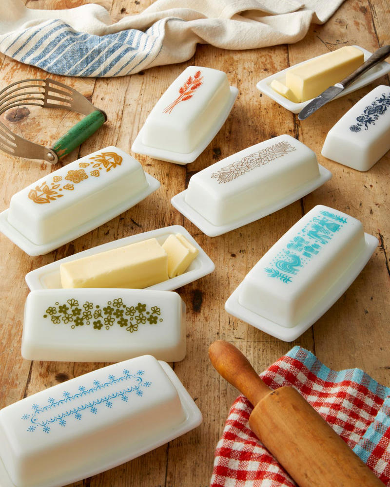 Pyrex Butter Dishes , Perpetual Calendars , Fishing Creels , Spirit Levels, Ceramic Match Strikers , L.L. Bean Tote Bags