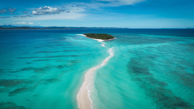 10. Donald Duck Beach, Thailand, 9. Koh Rong, Cambodia, 8. Playa Balandra, Mexico , 7. Dhigurah, Maldives, 6. Shoal Bay East, Anguilla, 5. East Beach, Fiji, 4. Nosy Iranja, Madagascar, 3. Wharton Beach, Australia, 2. Fteri Beach, Greece, 1. Entalula Beach, Philippines