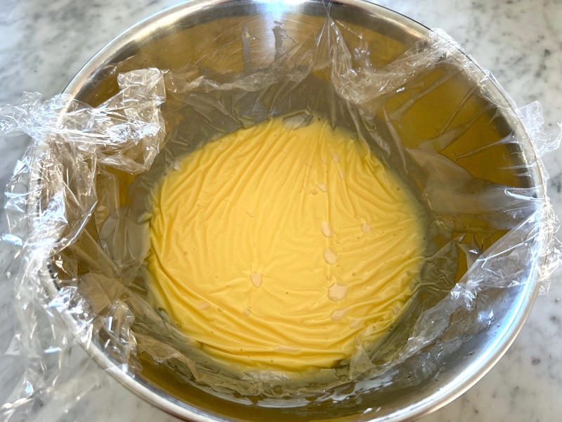 My pudding began to bubble at the five-minute mark., Then I began making the Chantilly cream., Meghan's dessert has a beautiful presentation., I would make Meghan's Chantilly Lili again, especially for Mother's Day.