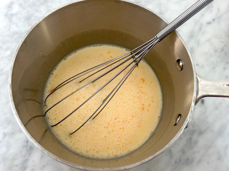 My pudding began to bubble at the five-minute mark., Then I began making the Chantilly cream., Meghan's dessert has a beautiful presentation., I would make Meghan's Chantilly Lili again, especially for Mother's Day.