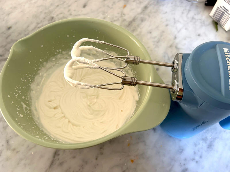 My pudding began to bubble at the five-minute mark., Then I began making the Chantilly cream., Meghan's dessert has a beautiful presentation., I would make Meghan's Chantilly Lili again, especially for Mother's Day.