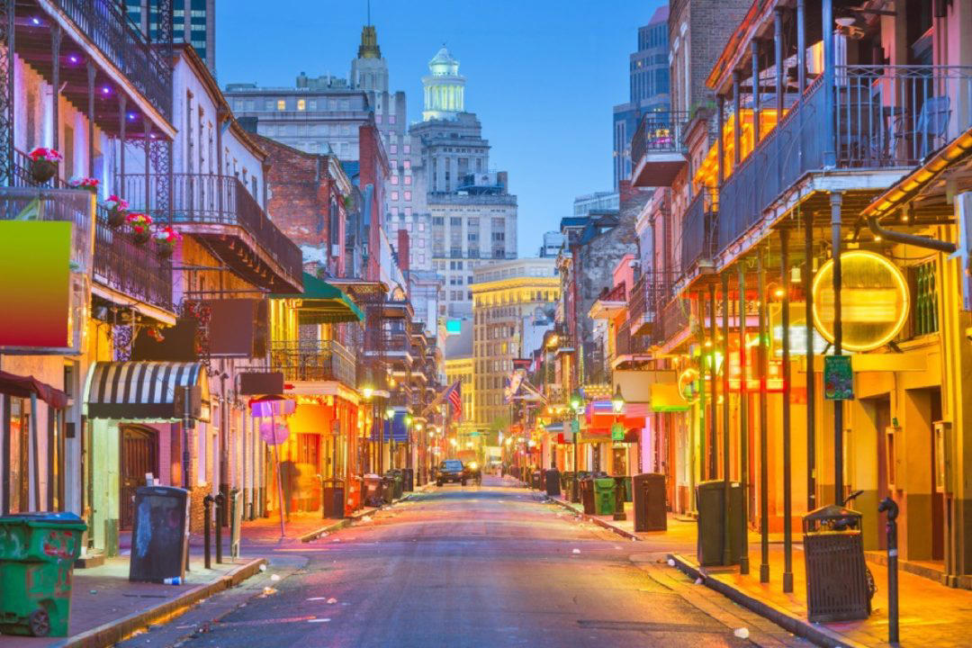 1. Fort Lauderdale, Florida (FLL), 2. Orlando, Florida (MCO), 3. Charlotte, North Carolina (CLT), 5. Dallas, Texas (DFW), 6. Atlanta, Georgia (ATL), 7. New Orleans, Louisiana (MSY), 9. Chicago, Illinois (ORD)