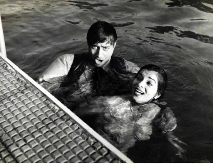 Suraiya and Dev Anand fell in love during the shooting of Vidya (1948), after Dev reportedly saved Suraiya from drowning when their boat capsized while filming a song sequence