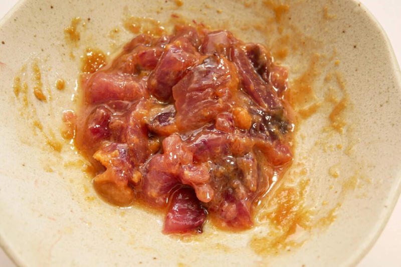 ■カツオを「からし」で食べる漬け丼, ■漬け丼となめろうを作る, ■カツオにからしって合うんだ, ■【動画】笠原流「カツオ漬け丼」