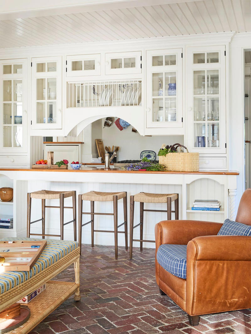 Weathered Shingles, Hand-painted Accents, Coastal Colors, Shipworthy Ceiling, Pretty & Practical Upholstery, Warm Woods, Cozy Corners, A Sea of Blues, Architectural Details, Stars & Stripes, Nautical Nods, Alfresco Furnishings, A Touch of Nostalgia